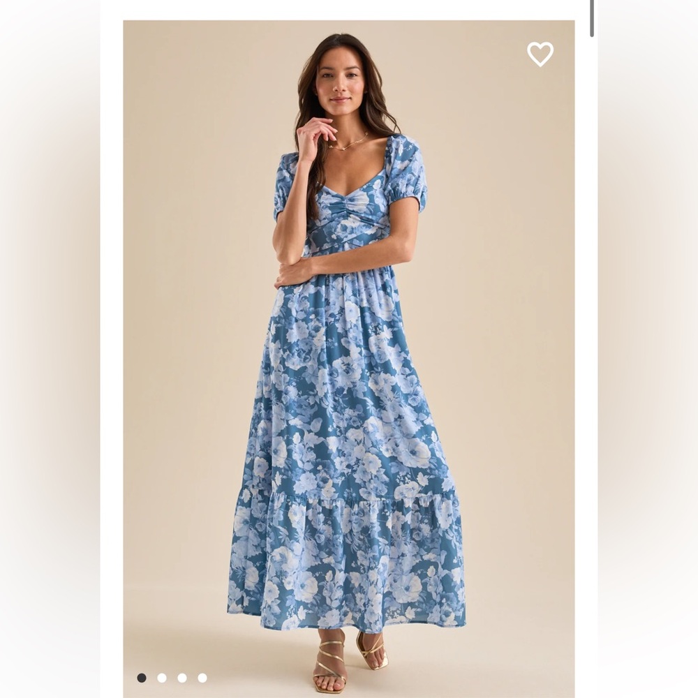 Altar'd State Blue Floral Maxi Dress